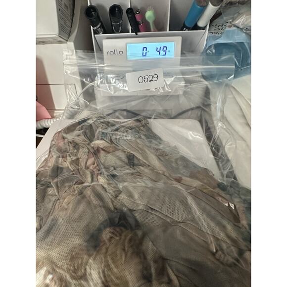 Fashion‎ Nova Mesh All Over Graphic Top Womens Sz M Artsy Art To Wear Cropped - Picture 11 of 11